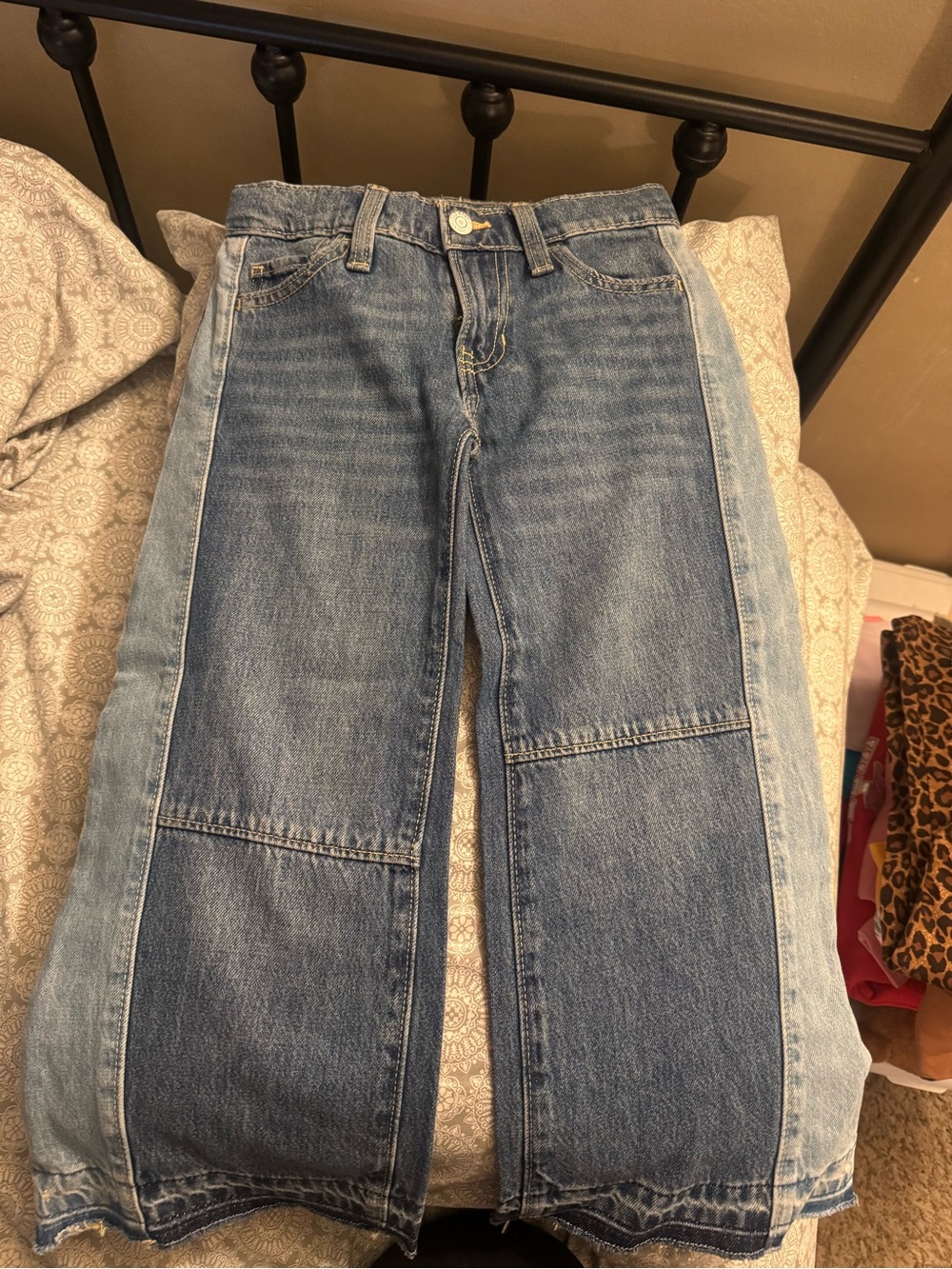 Old Navy Two-Tone Blue Patchwork Kids Jeans